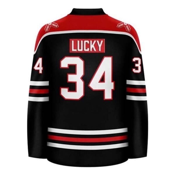 Personalized Lucky Lager Stripe Hockey Jersey