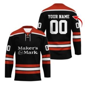 Personalized Maker's Mark Color Stripe Hockey Jersey