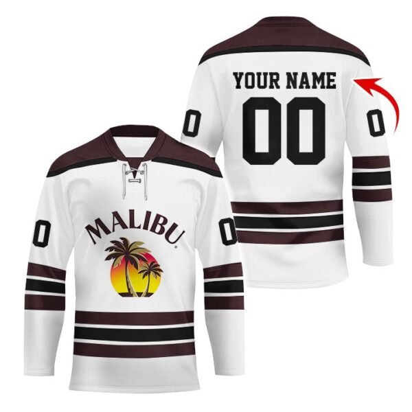 Personalized Malibu Color Stripe Hockey Jersey