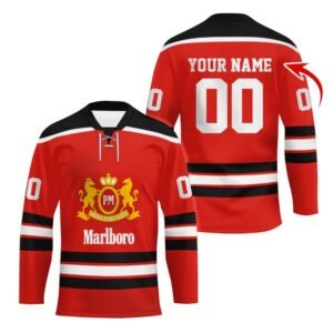 Personalized Marlboro Color Stripe Hockey Jersey