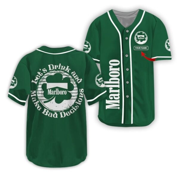 Personalized Marlboro St Patrick's Day Baseball Jersey