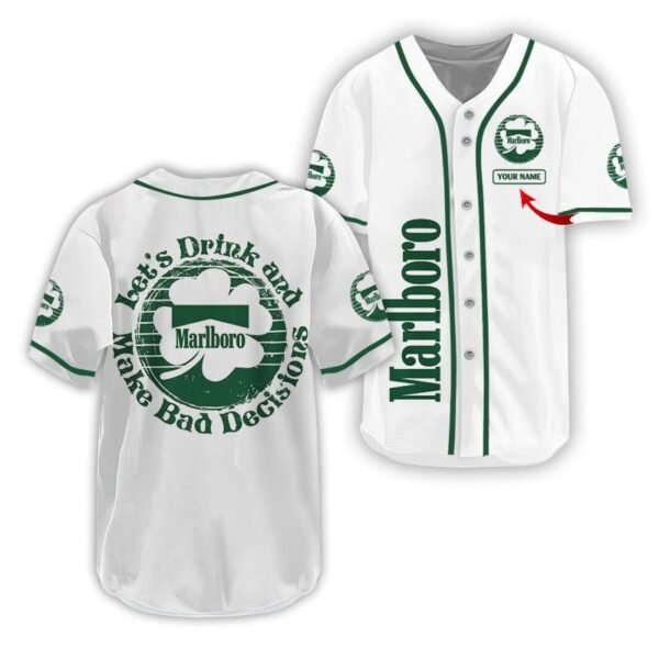 Personalized Marlboro St Patrick's Day Baseball Jersey