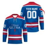 Personalized Michelob Ultra Color Stripe Hockey Jersey