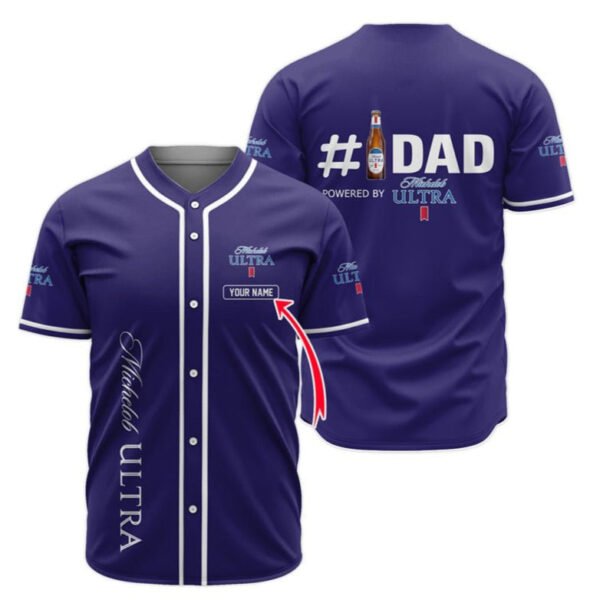 Personalized Michelob Ultra Happy Father's Day Baseball Jersey