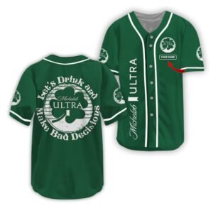 Personalized Michelob Ultra St Patrick's Day Baseball Jersey
