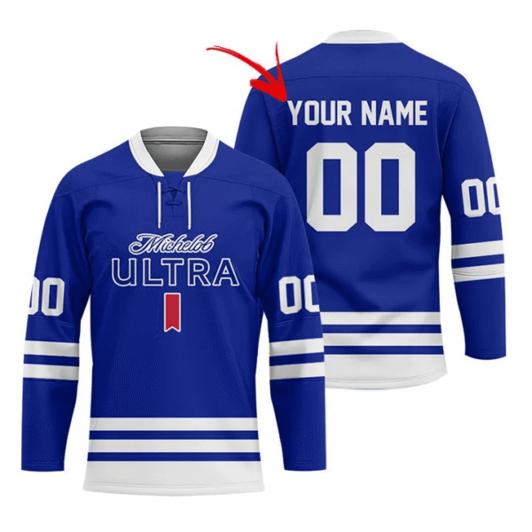 Personalized Michelob Ultra Stripe Hockey Jersey