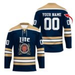 Personalized Miller Lite Color Stripe Hockey Jersey
