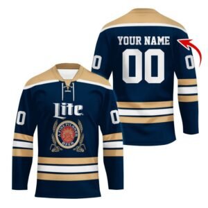 Personalized Miller Lite Color Stripe Hockey Jersey