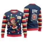 Personalized Miller Lite Make Christmas Drunk Again Ugly Sweater