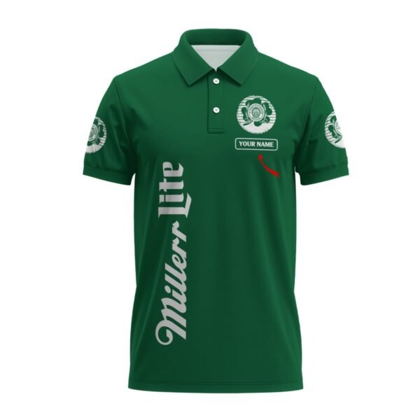 Personalized Miller Lite St Patrick's Day Polo Shirt