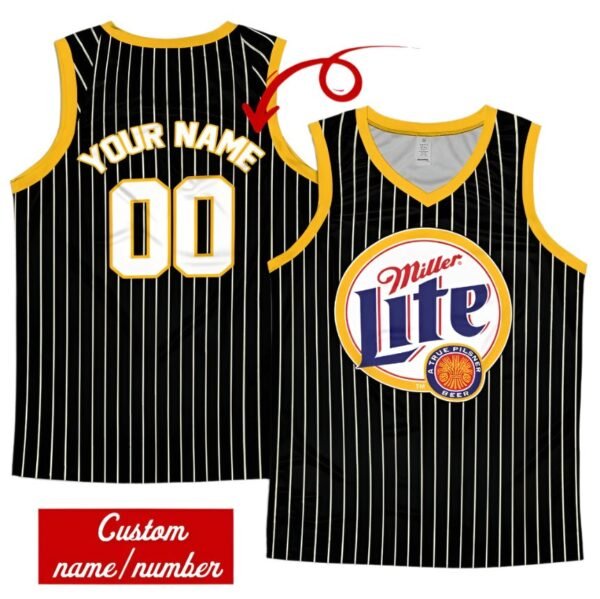 Personalized Miller Lite Striped Men's Tank Top