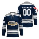 Personalized Modelo Color Stripe Hockey Jersey