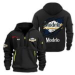 Personalized Modelo Monster Scratches Quarter Zip Hooded Sweatshirt