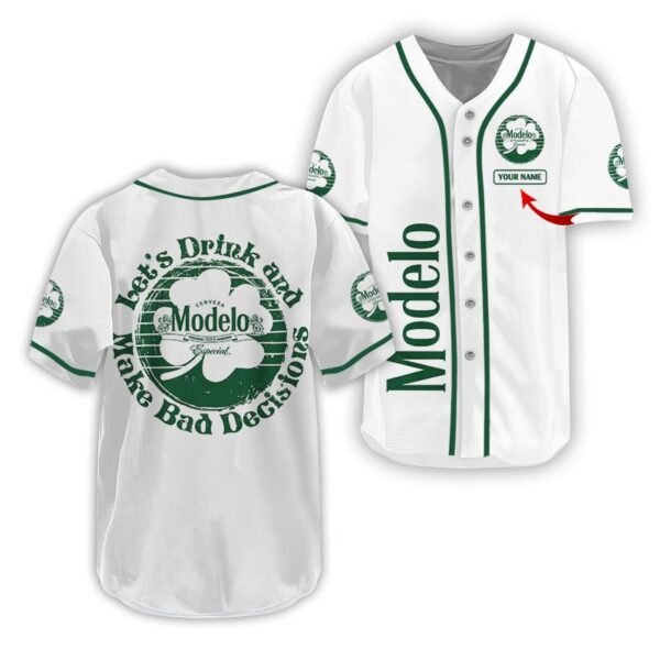Personalized Modelo St Patrick's Day Baseball Jersey