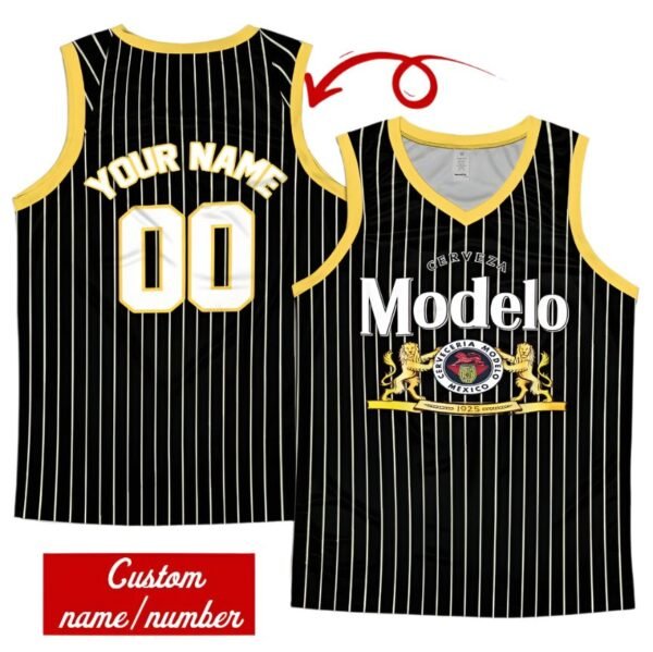 Personalized Modelo Striped Men's Tank Top