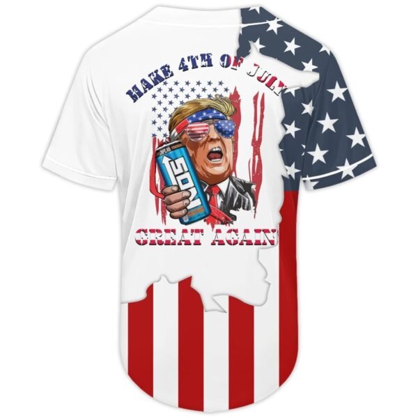Personalized NOS Donald Trump Independence Day Baseball Jersey