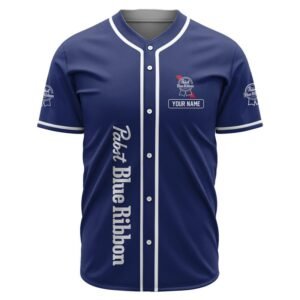 Personalized Pabst Blue Ribbon Happy Father's Day Baseball Jersey - Flexiquor.com