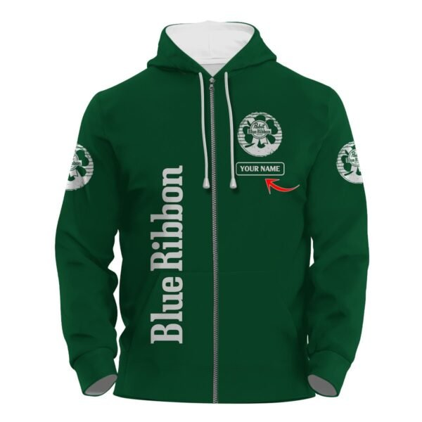 Personalized Pabst Blue Ribbon St Patrick's Day Hoodie & Zip Hoodie