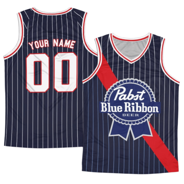 Personalized Pabst Blue Ribbon Stripe Men's Tank Top