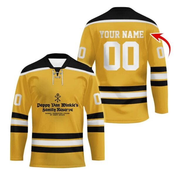 Personalized Pappy Van Winkle Color Stripe Hockey Jersey