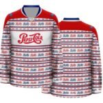 Pepsi Cola Retro Pattern Hockey Jersey