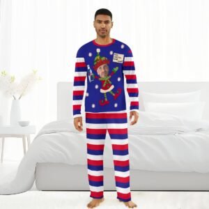 Personalized Face Red Bull Make Christmas Drink Again Family Pajamas Set - Flexiquor.com