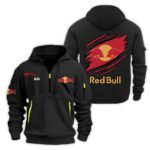 Personalized Red Bull Monster Scratches Quarter Zip Hooded Sweatshirt