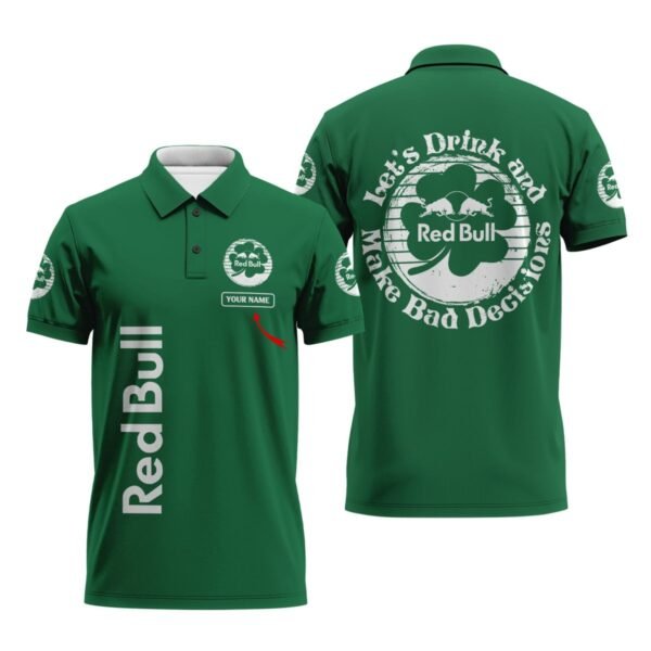 Personalized Red Bull St Patrick's Day Polo Shirt