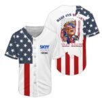 Personalized SKYY Donald Trump Independence Day Baseball Jersey