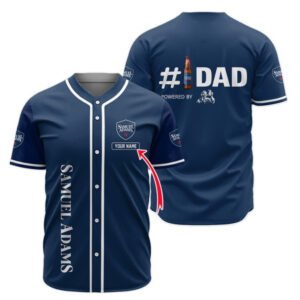 Personalized Samuel Adams Happy Father's Day Baseball Jersey