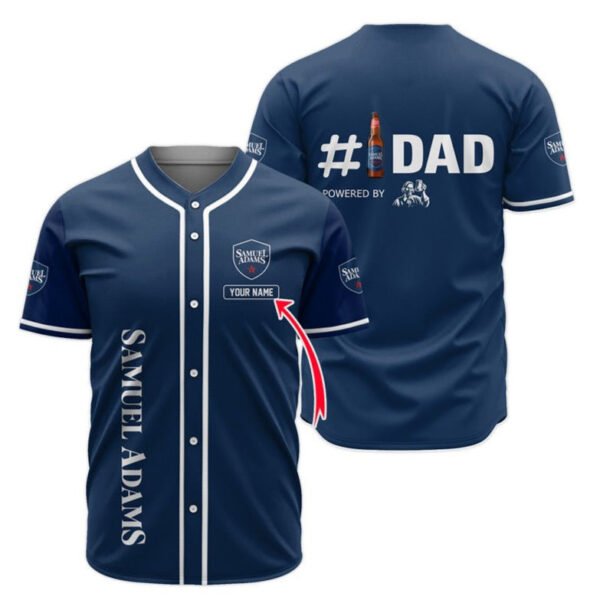 Personalized Samuel Adams Happy Father's Day Baseball Jersey