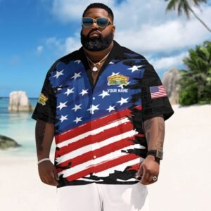 Personalized Sierra Nevada Freedom Eagle Men's Plus Size Hawaiian Shirt