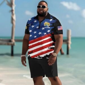 Personalized Sierra Nevada Freedom Eagle Men's Plus Size Polo Shirt