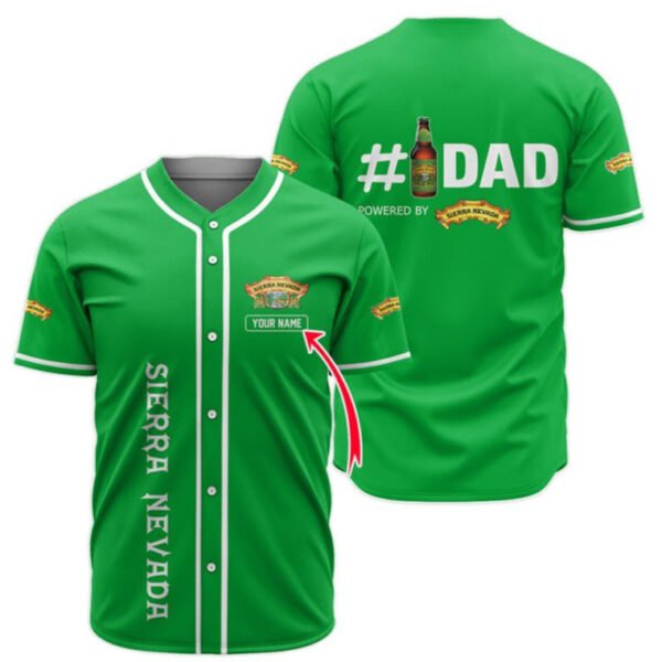 Personalized Sierra Nevada Happy Father's Day Baseball Jersey