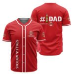 Personalized Stella Artois Happy Father's Day Baseball Jersey