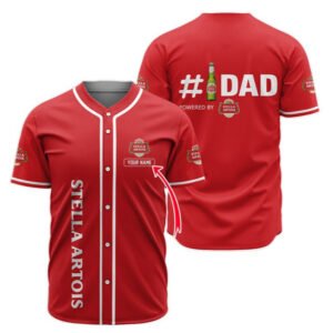 Personalized Stella Artois Happy Father's Day Baseball Jersey