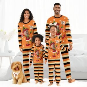 Personalized Face Tito's Make Christmas Drink Again Family Pajamas Set