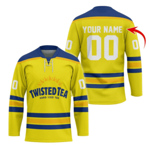 Personalized Twisted Tea Color Stripe Hockey Jersey