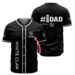 Personalized White Claw Happy Father's Day Baseball Jersey