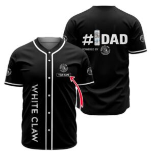 Personalized White Claw Happy Father's Day Baseball Jersey