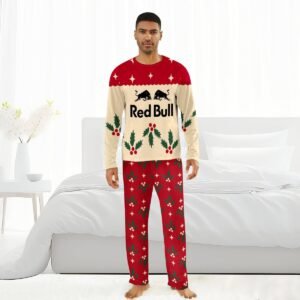 Red Bull Christmas Cherry Family Pajamas Set - Flexiquor.com