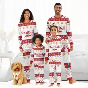 Red Bull Christmas Holiday Family Pajamas Set