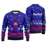 Red Bull Christmas Snowing Reindeer Ugly Sweater