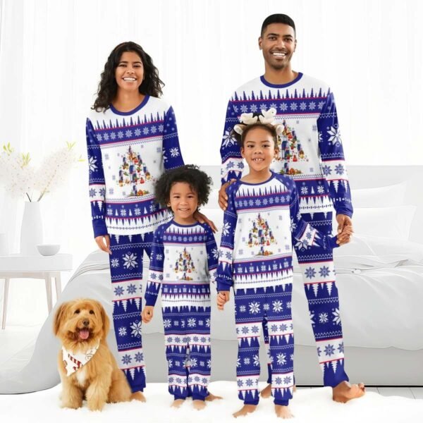 Red Bull Christmas Tree Family Pajamas Set