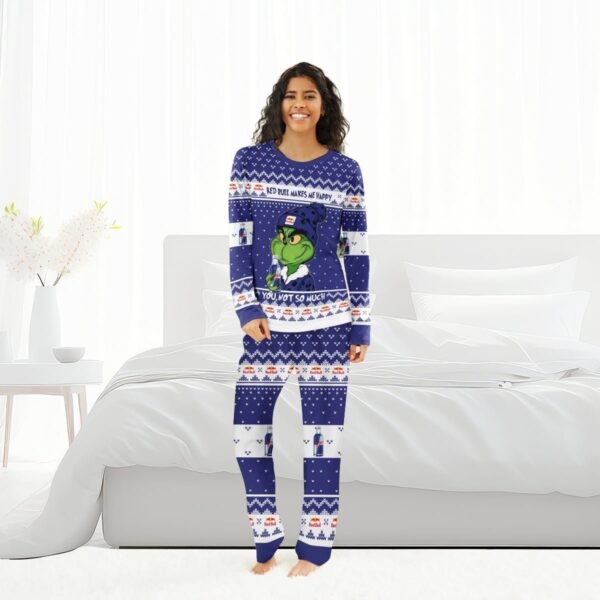 Red Bull Make Grinch Happy Family Pajamas Set