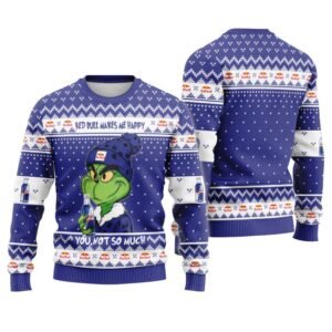 Red Bull Make Grinch Happy Ugly Sweater