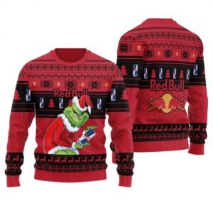 Red Bull Santa Grinch Ugly Sweater