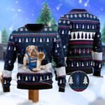 Bulldog Drink Michelob Ultra Beer Ugly Christmas Sweater
