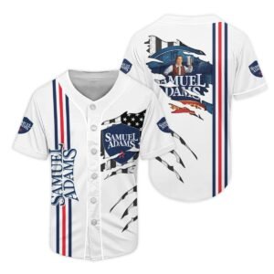 Samuel Adams Claw Scratches Baseball Jersey