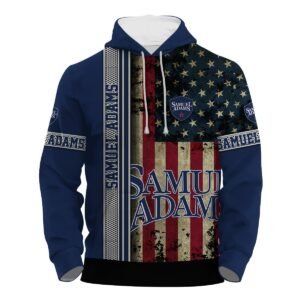 Samuel Adams Stainless Steel American Flag Hoodie & Zip Hoodie - Flexiquor.com
